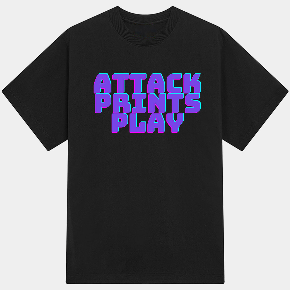 Play Attackprints Unisex Tee - Black